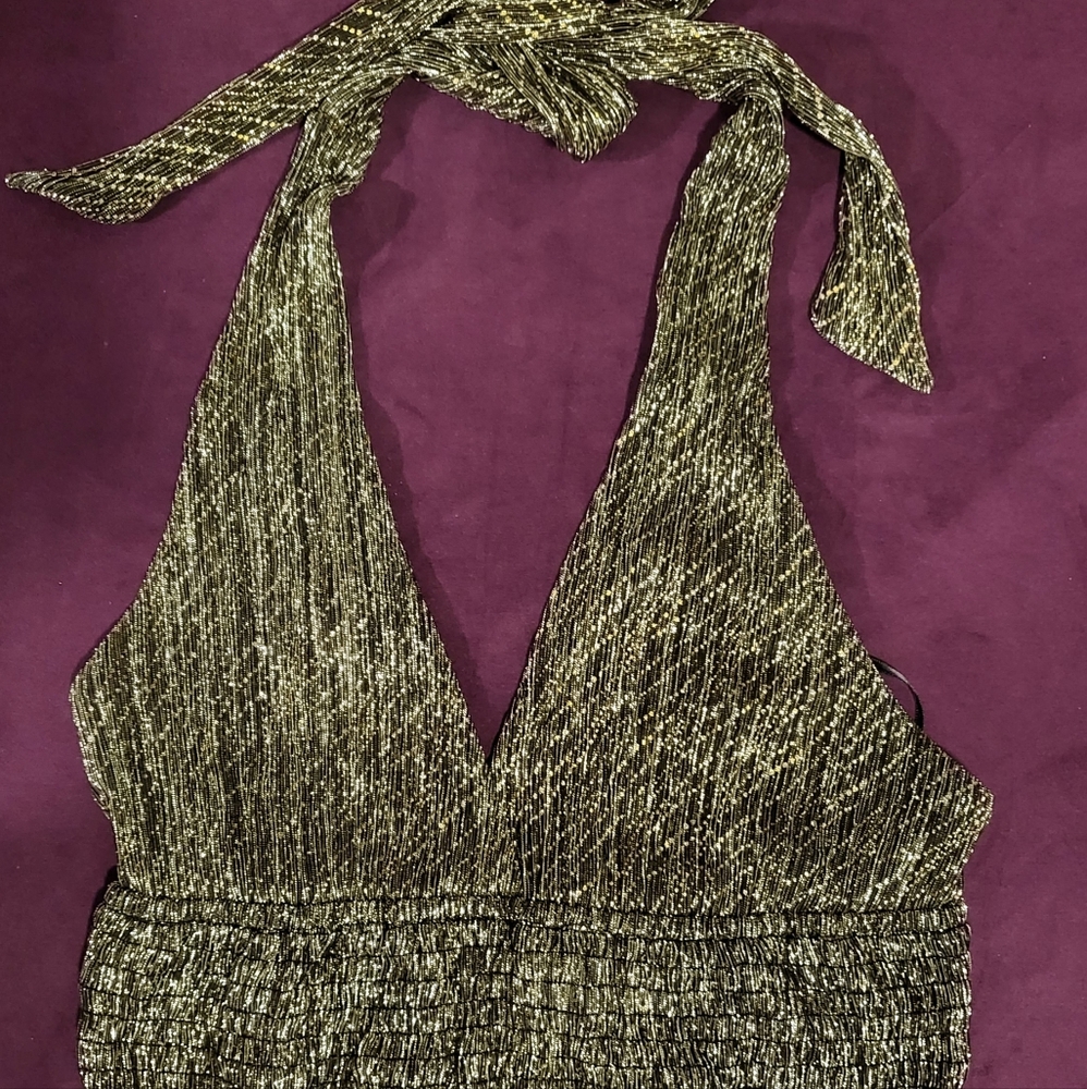 Shimmery gold tank top